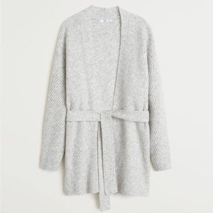 Mango Gray Cardigan - Size Small